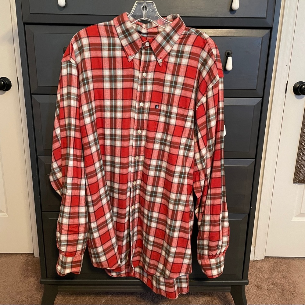 Brooks Brothers red flannel button down shirt, size XL